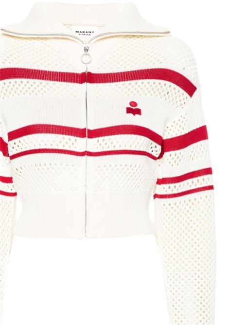 Beige/red/white sweatshirt MARANT ETOILE | CA0062FAB1L10E23EC